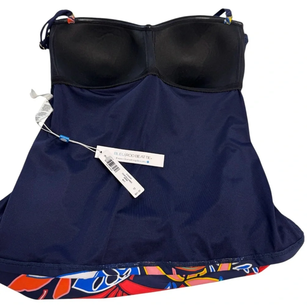 Bleu Rod Beattie Colorfield Bandini Swim Top Size 12 NWT